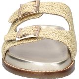 Nelson - Dames Slipper - Raffia - Suède - Rubberen Loopzool