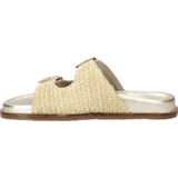 Nelson - Dames Slipper - Raffia - Suède - Rubberen Loopzool