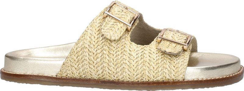 Nelson - Dames Slipper - Raffia - Suède - Rubberen Loopzool