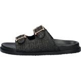 Nelson - Dames Slipper - Raffia - Suède - Rubberen Loopzool