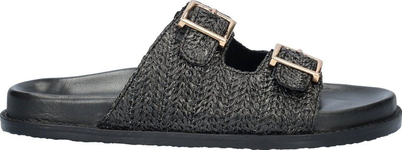 Nelson - Dames Slipper - Raffia - Suède - Rubberen Loopzool