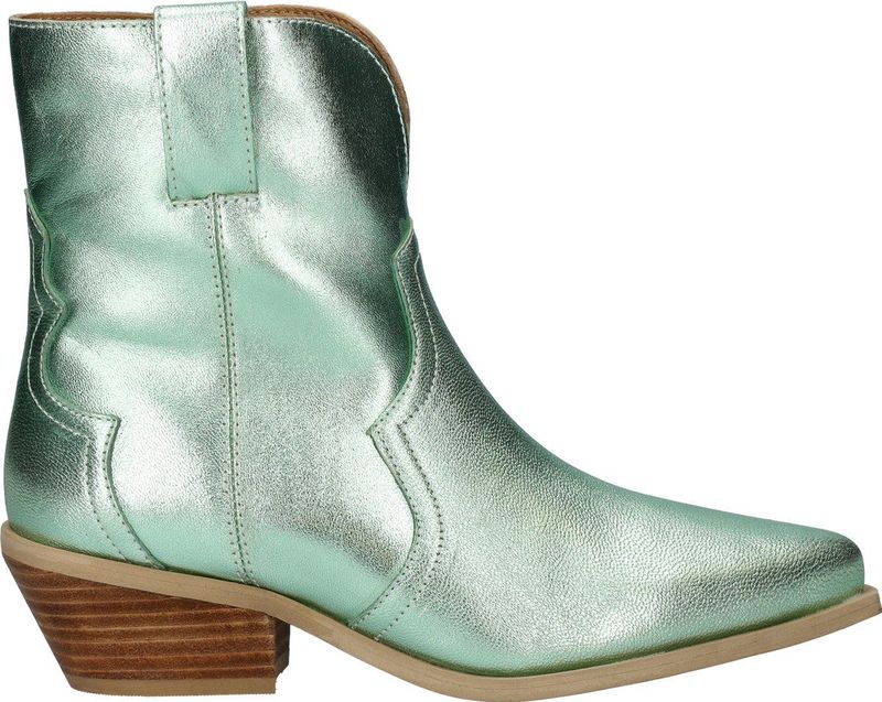 Nelson Leren Cowboylaarzen Mint Metallic