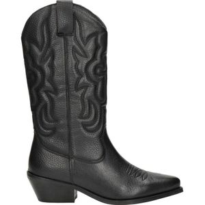 Nelson Leren Cowboylaarzen Zwart