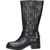 Nelson - Ameixa - Enkellaarsjes - Zwart - Leer