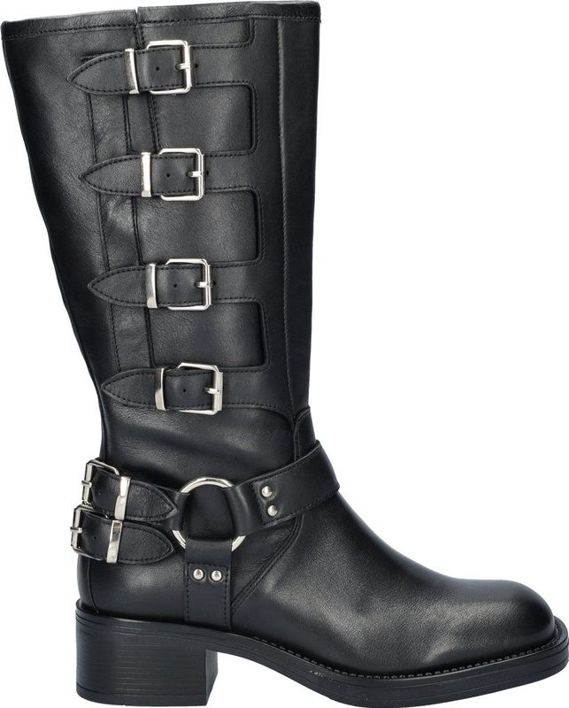 Nelson - Ameixa - Enkellaarsjes - Zwart - Leer