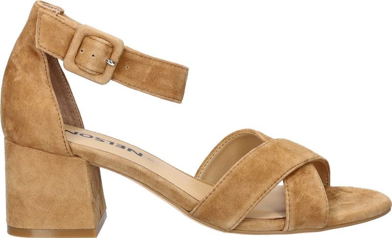 Nelson - Dames Sandaal - Suède - Met Gesp - Comfortabele Hak