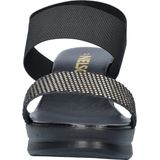 Nelson - Dames Sandaal - Zwart - Imitatieleer - Elastische Band