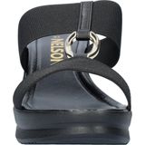 Nelson - Chunky Sandalen - Dames - Imitatieleren Voetbed - Rubber Sleehak 6 cm