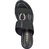 Nelson - Chunky Sandalen - Dames - Imitatieleren Voetbed - Rubber Sleehak 6 cm