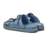 Nelson - Dames Slipper - Blauw - Denim Textiel