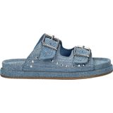 Nelson - Dames Slipper - Blauw - Denim Textiel