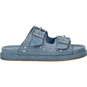 Nelson - Dames Slipper - Blauw - Denim Textiel