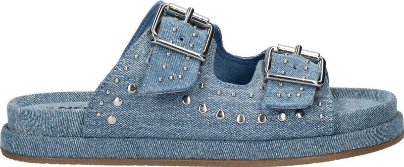 Nelson - Dames Slipper - Blauw - Denim Textiel