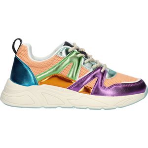 Nelson - Lage Sneakers - Dames - Vrolijke Kleurcombinaties - Chunky Rubberen Loopzool