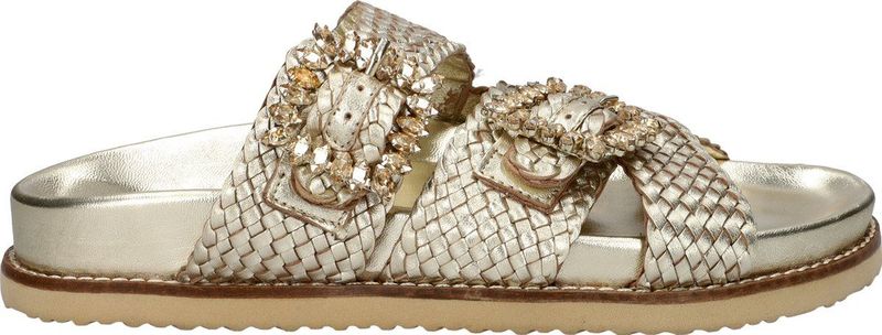 Nelson - Chunky Slipper - Dames - Leer - Voorgevormd Voetbed - Rubber Loopzool