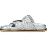 Nelson - Dames Slipper - Zilver - Leer - Verstelbare Banden