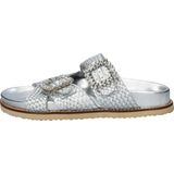 Nelson - Dames Slipper - Zilver - Leer - Verstelbare Banden