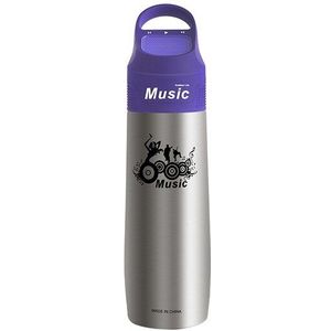 West Fietsen 750Ml Water Fles Vacuüm Cup Met Draadloze Bluetooth Speaker Muziekspeler Fles Voor Fietsen Thuis Outdoor Sport