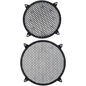 2 Stuks Auto Plastic Speaker Subwoofer Versterker Cover Grill Mesh 10 Inch + 12 Inch