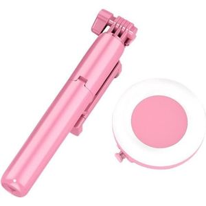 4-In-1 Draadloze Bluetooth Selfie Stok Universele Mobiele Telefoon Statief Uitbreidbaar Handheld Zwart Roze Monopod Draagbare Live statief