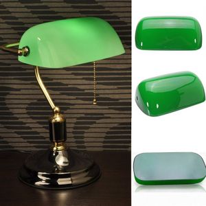 Vintage Groen Glas Bureau Bankier Lamp Shade Cover Ingesloten Vervanging Lampenkap