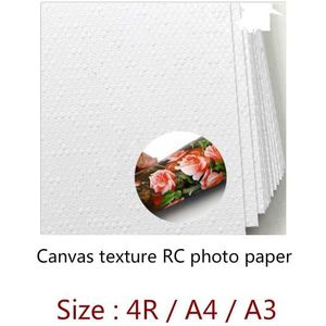 A4/A3/4R Size Vellen Rc Fotopapier Canvas Textuur Voor Inkjet Printer