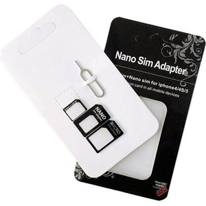 10 Pcs 4 In 1 Sim Card Adapter Converteren Nanosim Kaart Naar Micro Standard Adapter Voor Universele Mobiele Telefoon