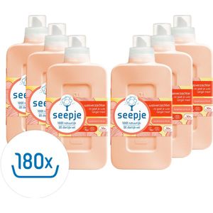 Seepje Wasverzachter - Sandelhout en Perzik – Natuurlijke Ingredienten - 6 x 30 wasbeurten - 6 x 750ML