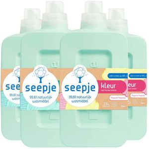 Seepje - Krachtige Wasjes - Vloeibaar Wasmiddel - 4x 1 Liter - Natuurlijke Ingrediënten