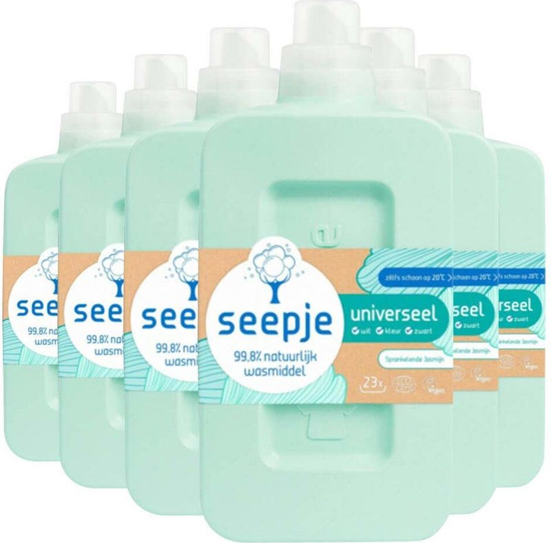 Seepje - Vloeibaar Wasmiddel Universeel - Sprankelende Jasmijn - 1 Liter