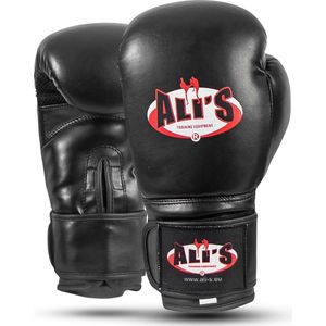 Ali's Fightgear BT GO - Premium Bokshandschoenen Zwart 4 oz XS - Perfect voor Boksen, Kickboksen & Thaiboksen - bokshandschoenen kinderen - bokshandschoenen heren - bokshandschoenen dames - kickboks handschoenen - bokshandschoenen 12 oz - Bokszak