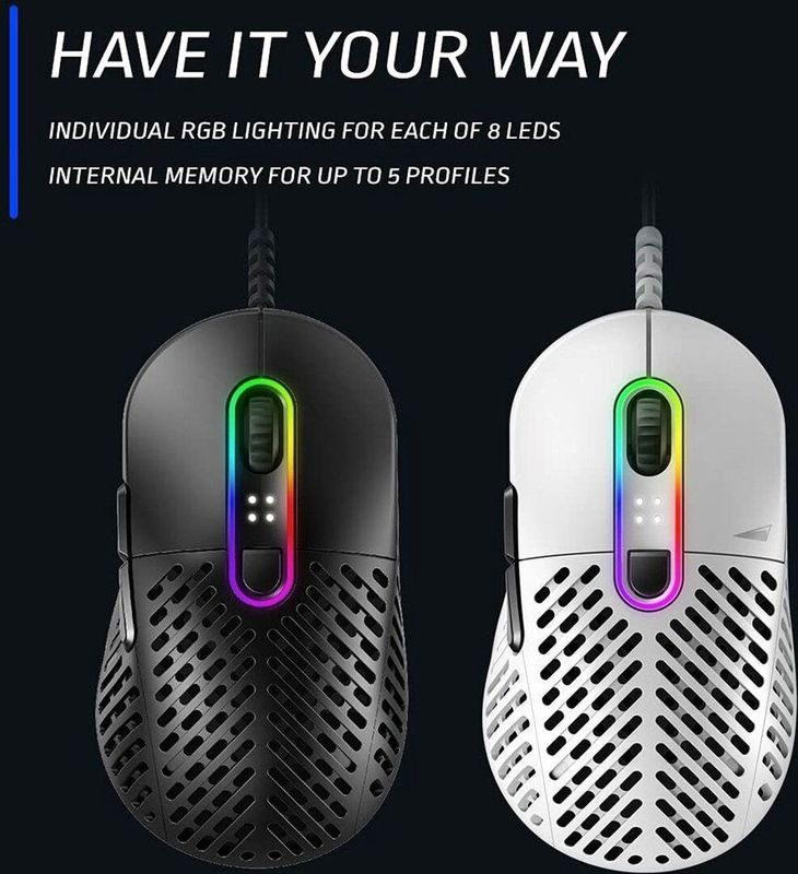 MOUNTAIN - Makalu 67 - Bedrade Muis - RGB - Lichtgewicht - PTFE