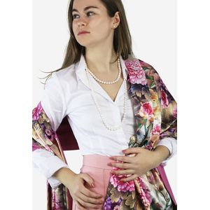 PROUD PEARLS® prachtige 100% zijden sjaal / stola / omslagdoek
