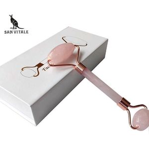 San Vitale® - LUXE Rose Quartz - Gezichtsroller - Facial Massage - Gezichtsmassage - Huidverzorging - Verzorgingsritueel - Massage roller - Gua Sha