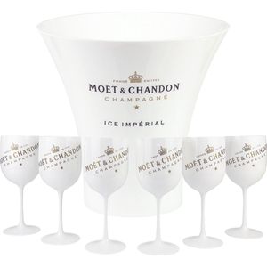 Moët & Chandon XL ice imperial Ice Bucket inclusief 6 glazen