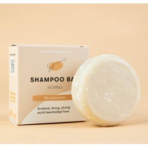 Shampoo Bar Honing | Handgemaakt in Nederland | CG-proof | SLS- & SLES-vrij | Dierproefvrij | Ideaal voor krullend haar | Zeer geschikt voor een droge hoofdhuid | 100% biologisch afbreekbare verpakking