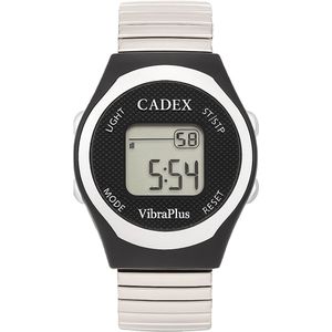 Cadex Vibra Plus - Alarmhorloge - Zilver - Tril/geluid - 8 Alarmen