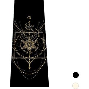 Love Generation ● Design Yoga Mat ● Fitness Mat ● Sacred Print ● Zwart