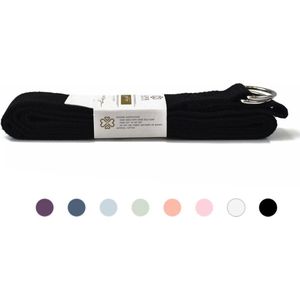 Katoenen Yoga Riem - Beautiful Black - Zwart - 250 cm