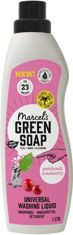 Marcel's Green Soap - Wasmiddel - Patchouli & Cranberry - 1 liter - 23 Wasbeurten