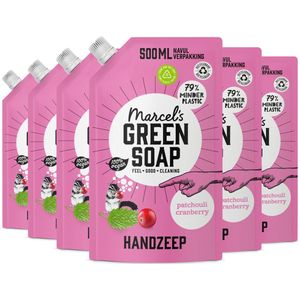 Marcel’s Green Soap - Handzeep - Patchouli & Cranberry - Navul Stazak 500 ml