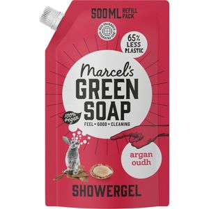 Marcel's Green Soap - Gel Douche Recharge - Argan & Oudh - 98% Biodégradable
