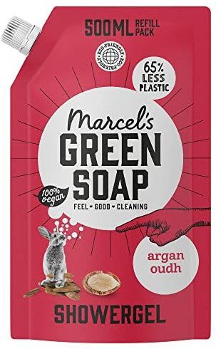 Marcel's Green Soap douchegel navulling Argan en Oudh (500 ml)