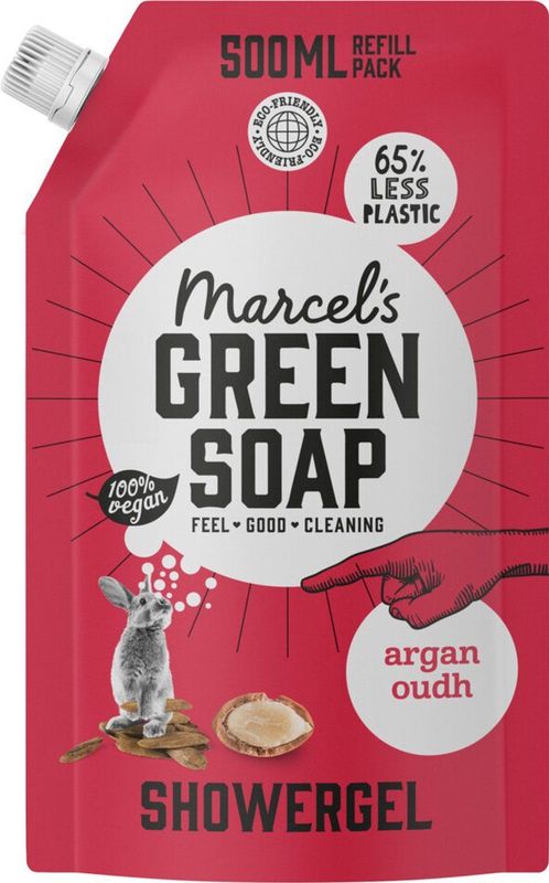 Marcel's Green Soap - Gel Douche Recharge - Argan & Oudh - 98% Biodégradable