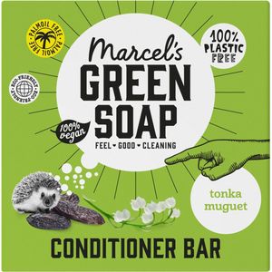 Marcel's Green Soap - Bar Tonka & Lelietje-van-dalen conditioner - plasticvrij - zonder palmolie - veganistisch - 60g