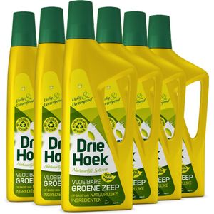 Driehoek Vloeibare Groene Zeep - Ongeparfumeerd - 6 x 725 ml