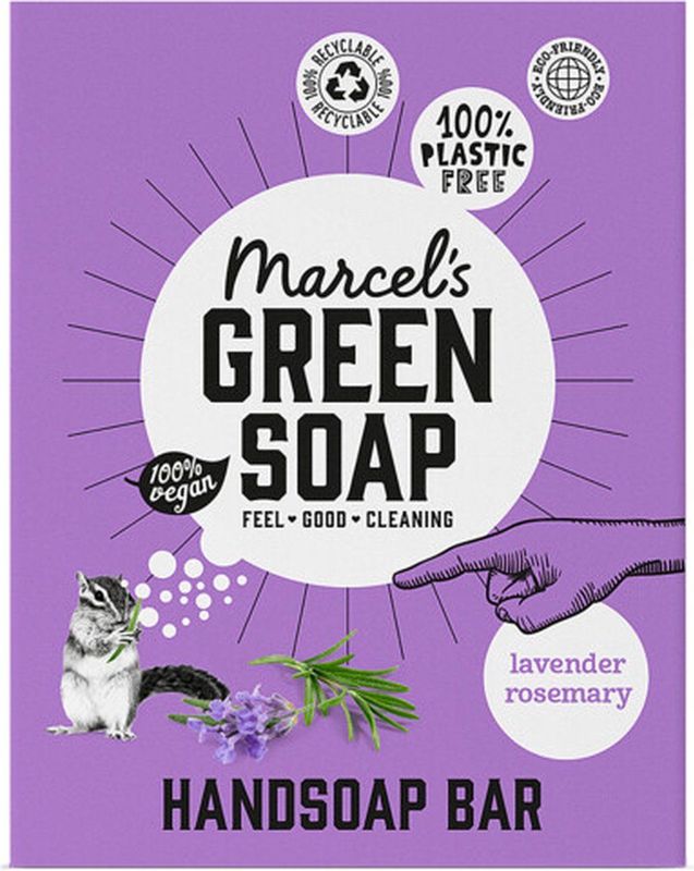 Marcel's Green Soap Handzeep Bar Lavendel & Rozemarijn 90 gr