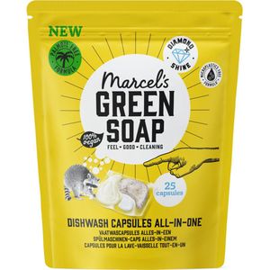 Marcel's Green Soap Vaatwascapsules Eco All-In-One 25 stuks