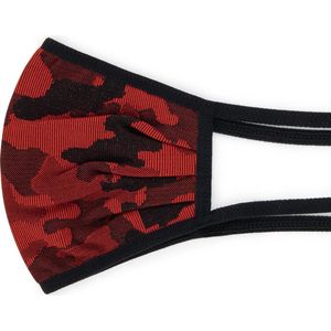 Antibacterieel Mondmasker met zilvergaren (camouflage rood)