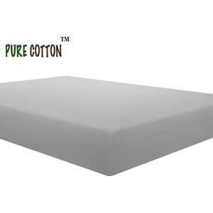 Hoeslaken 200x220 - tot (35cm) - Boxspring en Waterbed - Katoen - Lange Levensduur - Grijs